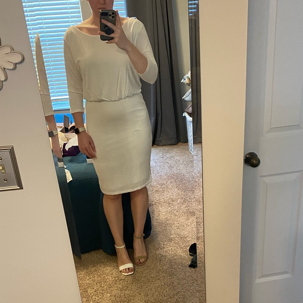 White open back dress!